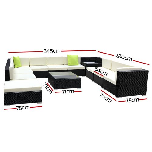 covered outdoor seating set