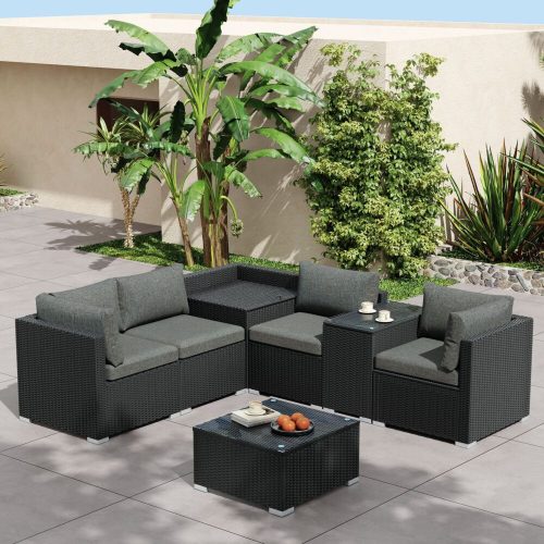 cushioned outdoor seating set