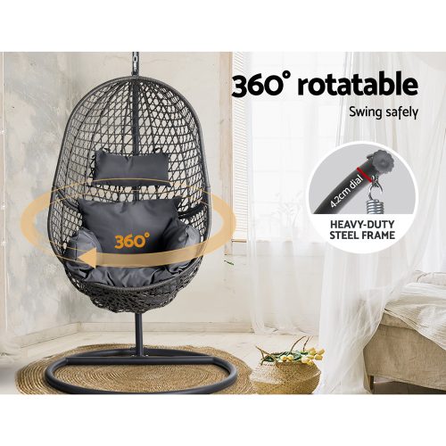 cushioned outdoor swing chair