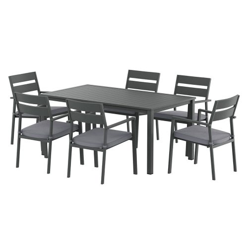 durable patio set black