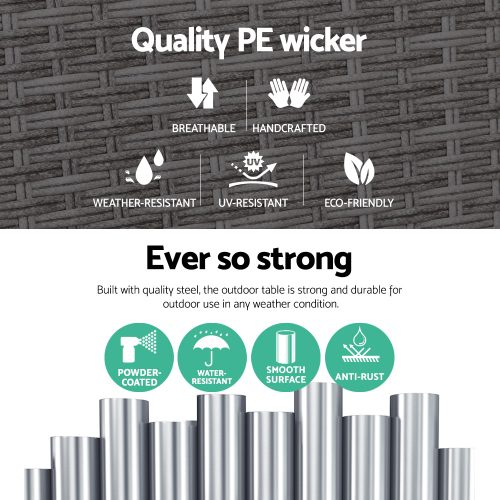 durable wicker side table