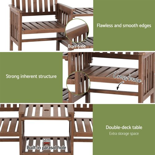 garden bench and table set