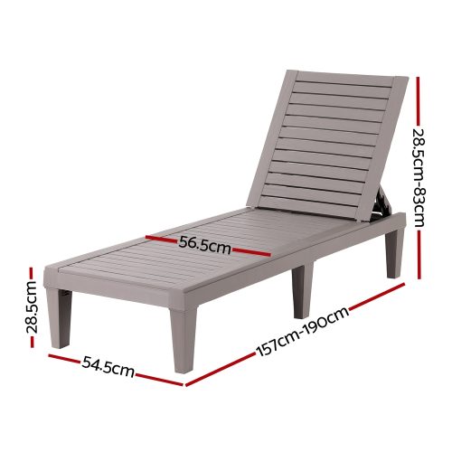 grey outdoor recliner