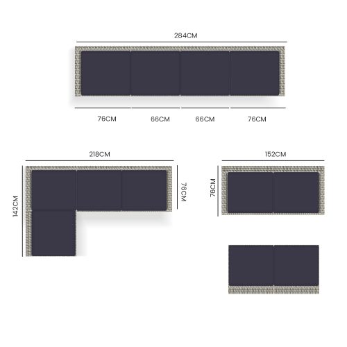 grey rattan lounge set