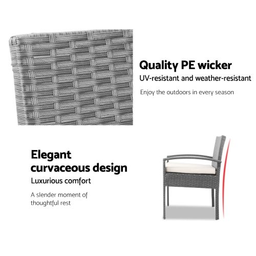 grey wicker outdoor set