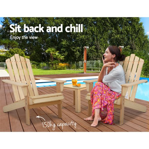 natural timber outdoor set