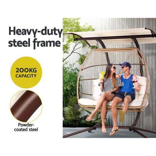 outdoor hanging loveseat