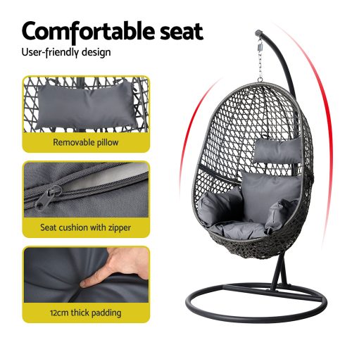 outdoor pod chair with stand