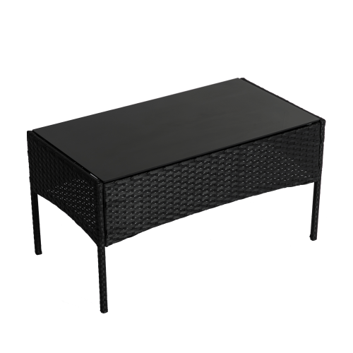 outdoor seating set black