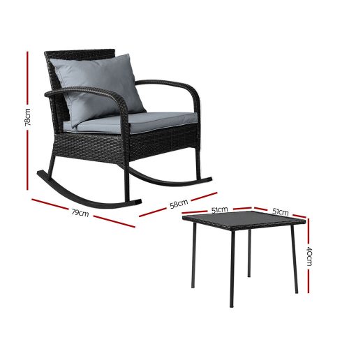outdoor seating set wicker