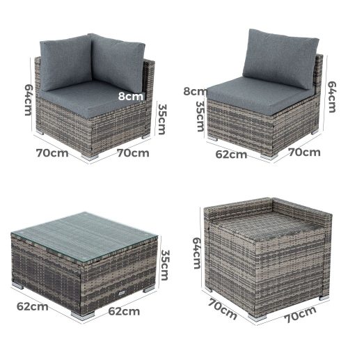 outdoor sofa set 8pcs