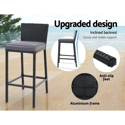 outdoor table and stools