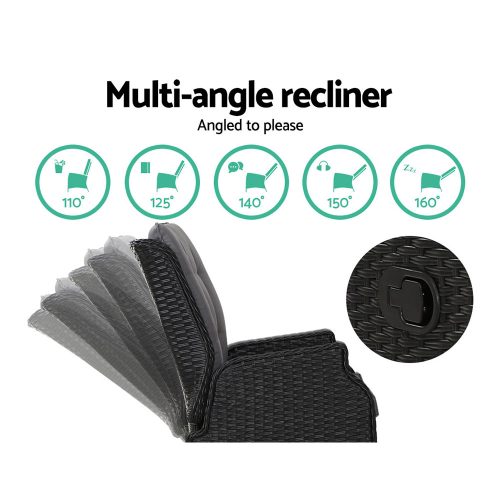 outdoor wicker lounger