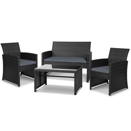 patio seating set black
