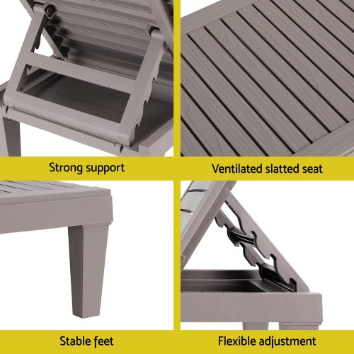 patio sunbed grey