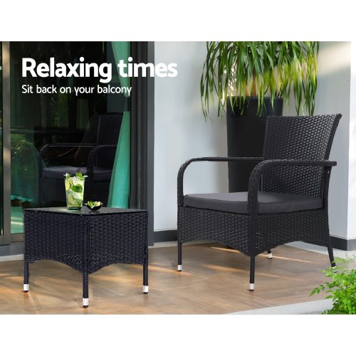 rattan-style outdoor set