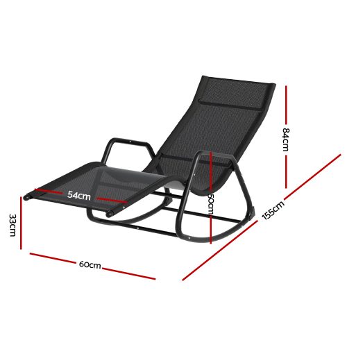 sunbed with rocker design