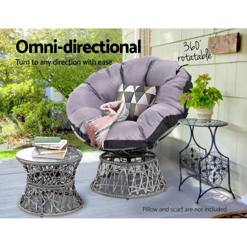 wicker garden table and chair