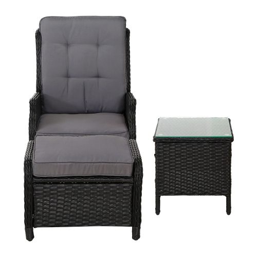 wicker sun lounge set